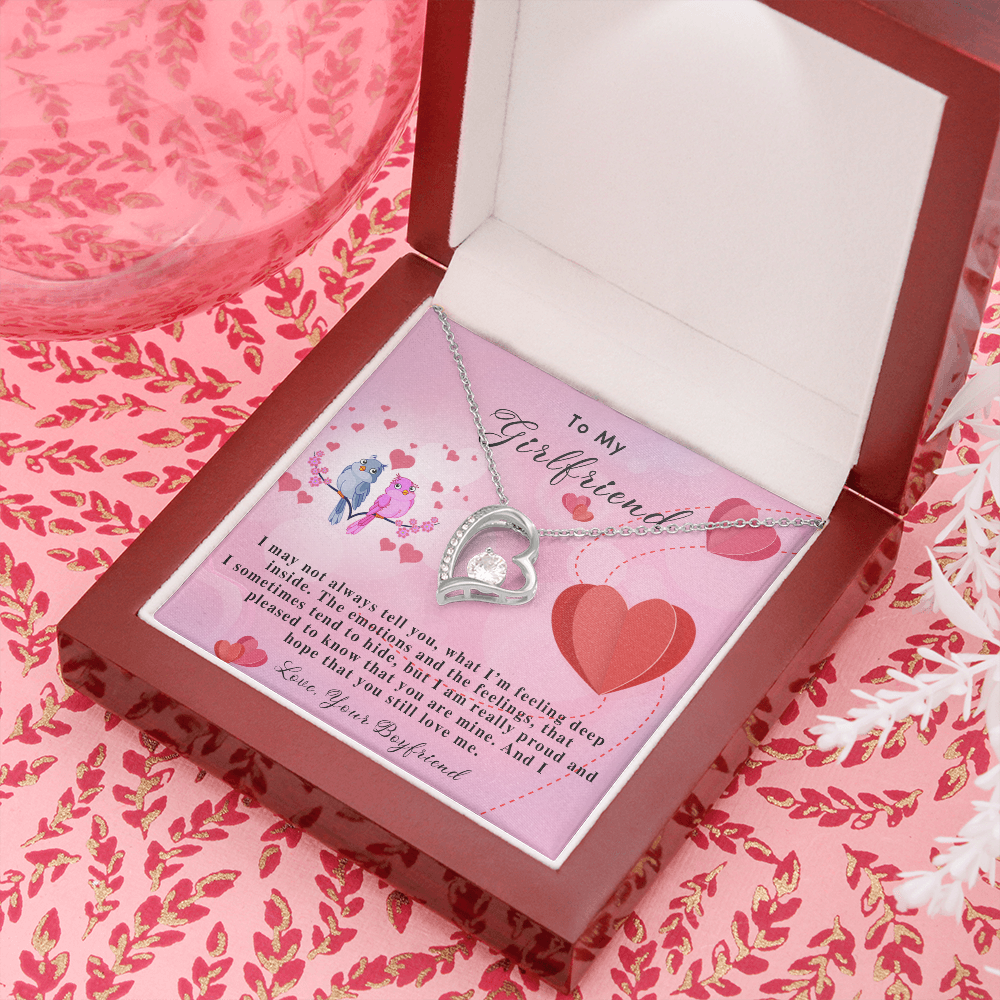 255C Necklace To My Girlfriend, Gift for Her From Boyfriend, Loving Couple Birds Gift