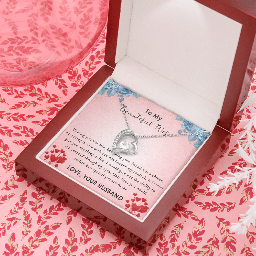 183C Women Necklace To my Beautiful Wife, Valentine Perfect Gift from Husband