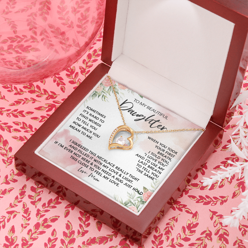131C Necklace To My Beautiful Daughter, Gift for Daughter from Mom, Birthday Gift