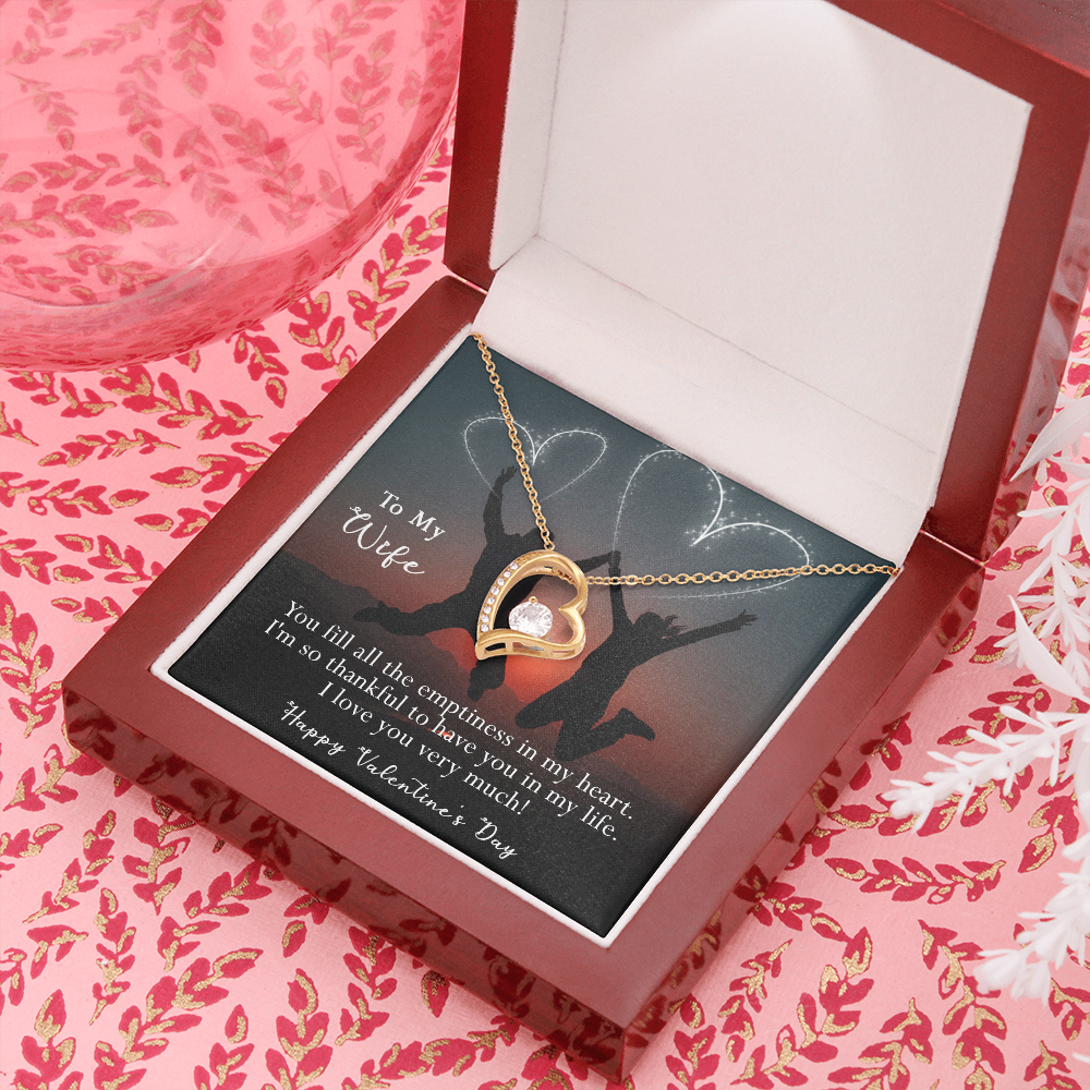 184C Women Necklace To my Wife, Valentine Gift from Husband, Happy Valentine's Day