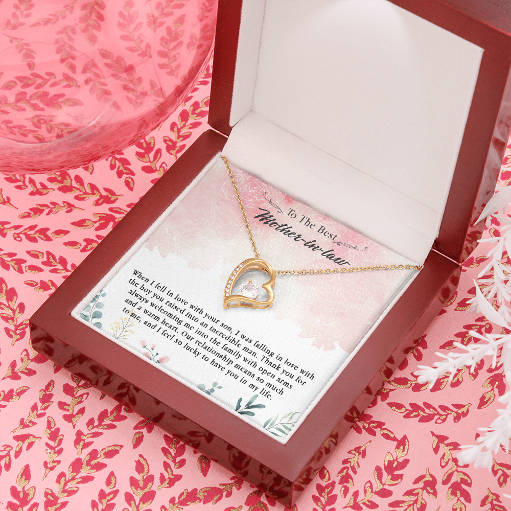 145C Necklace To The Best Mother In Law, Perfect Gift for Mom, Love You Mom Necklace