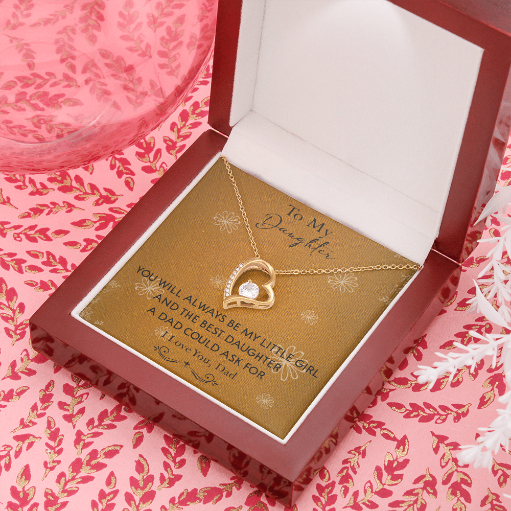 140C To My Daughter Necklace, Perfect Gift for Daughter From Dad, I Love You Always