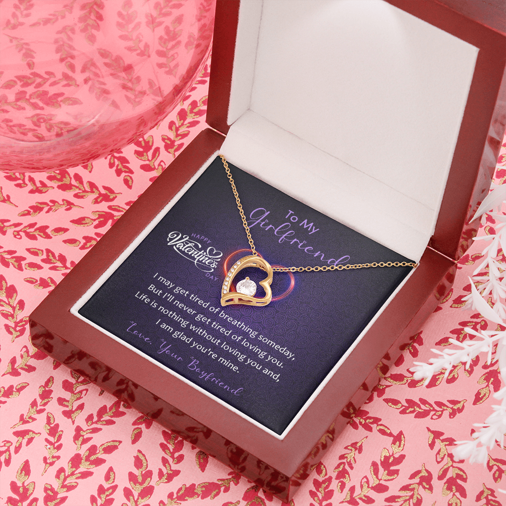 185C To my Girlfriend, Women Necklace Gift from Boyfriend, Valentine's Day Gift