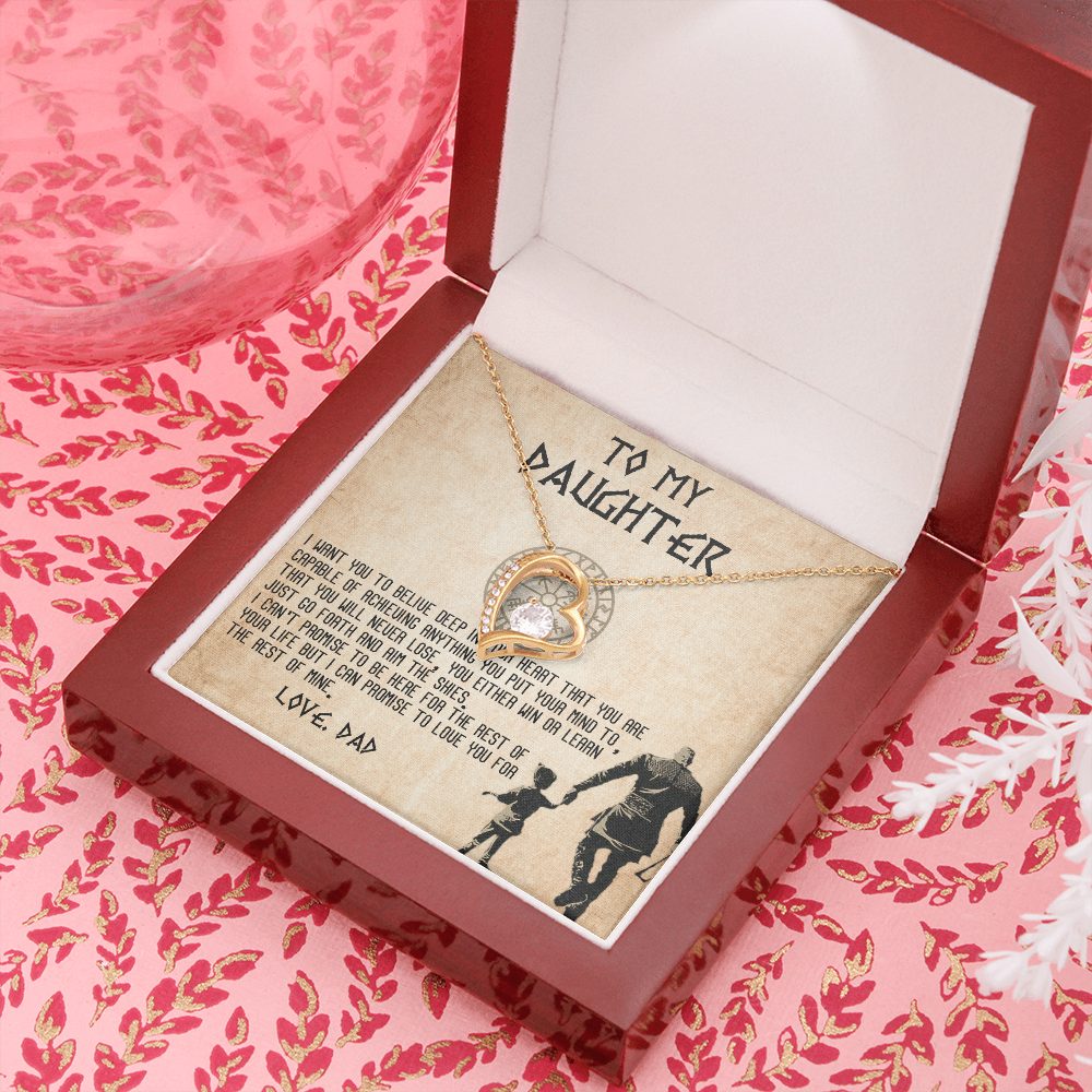 13C To my Daughter Necklace, Viking Dad Gift for Daughter, Daughter Birthday Gifts