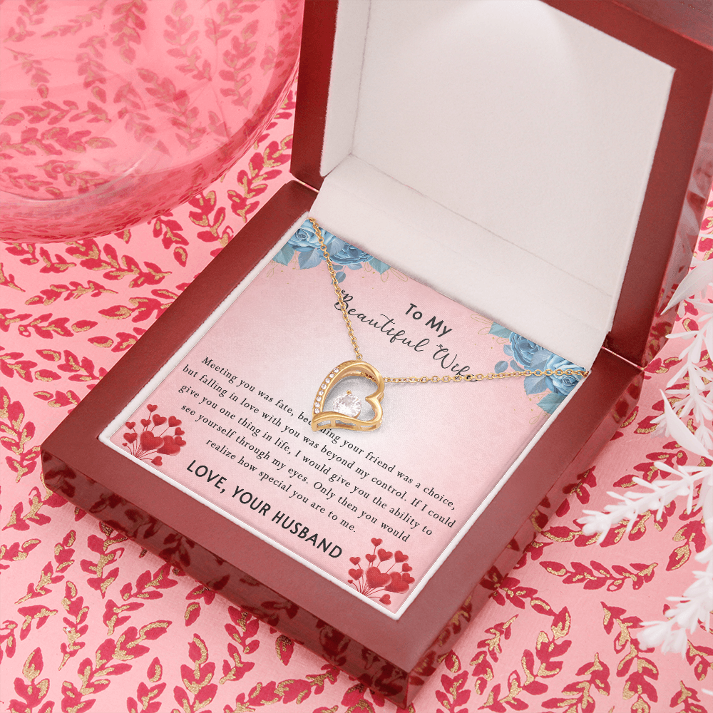 183C Women Necklace To my Beautiful Wife, Valentine Perfect Gift from Husband