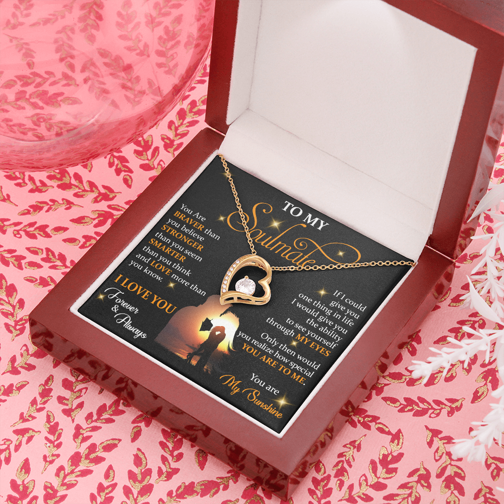 Q1C To My Soulmate Necklace, Gift For Wife Girlfriend From Husband, Love My Sunshine