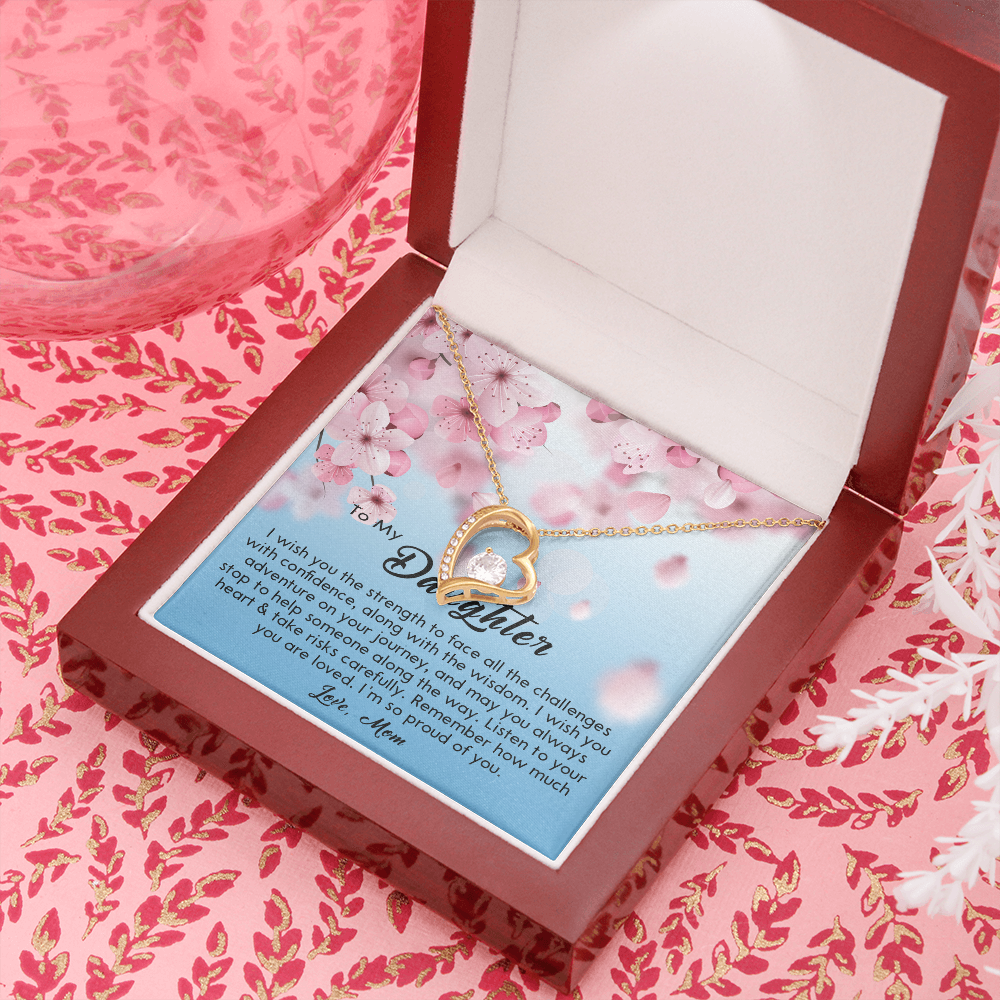 132C Necklace To My Daughter, Gift for Daughter from Mom, Daughter Birthday Gift