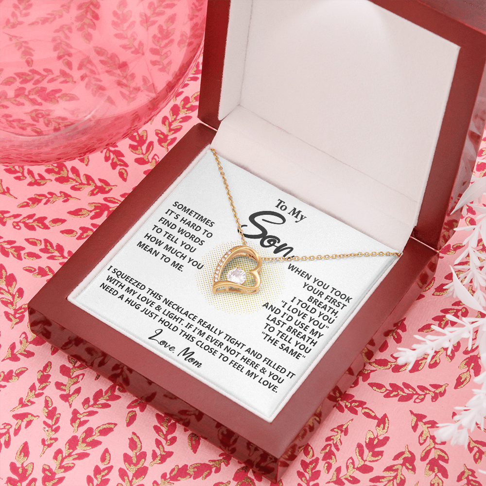 N375C To My Son Christian Cross Necklace Birthday Gift For Son From Mom Christmas Gift