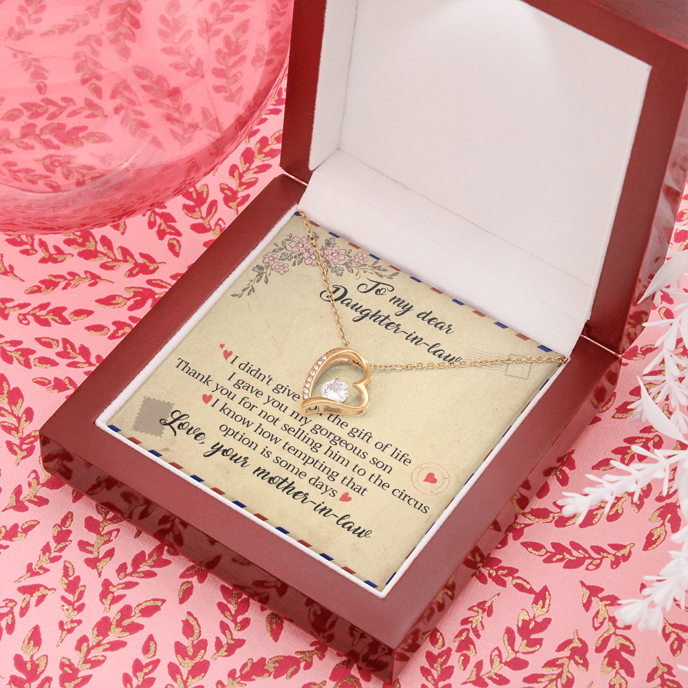 11C Letter To My Daughter-In-Law Necklace, Gift For Daughter In Law from Mother Mom