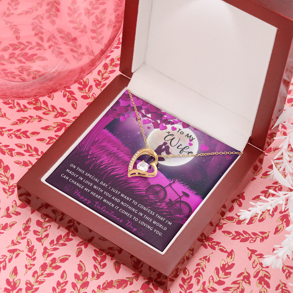 182C Necklace To my Wife, Valentine Gift for your Beautiful Wife, Valentine Necklace