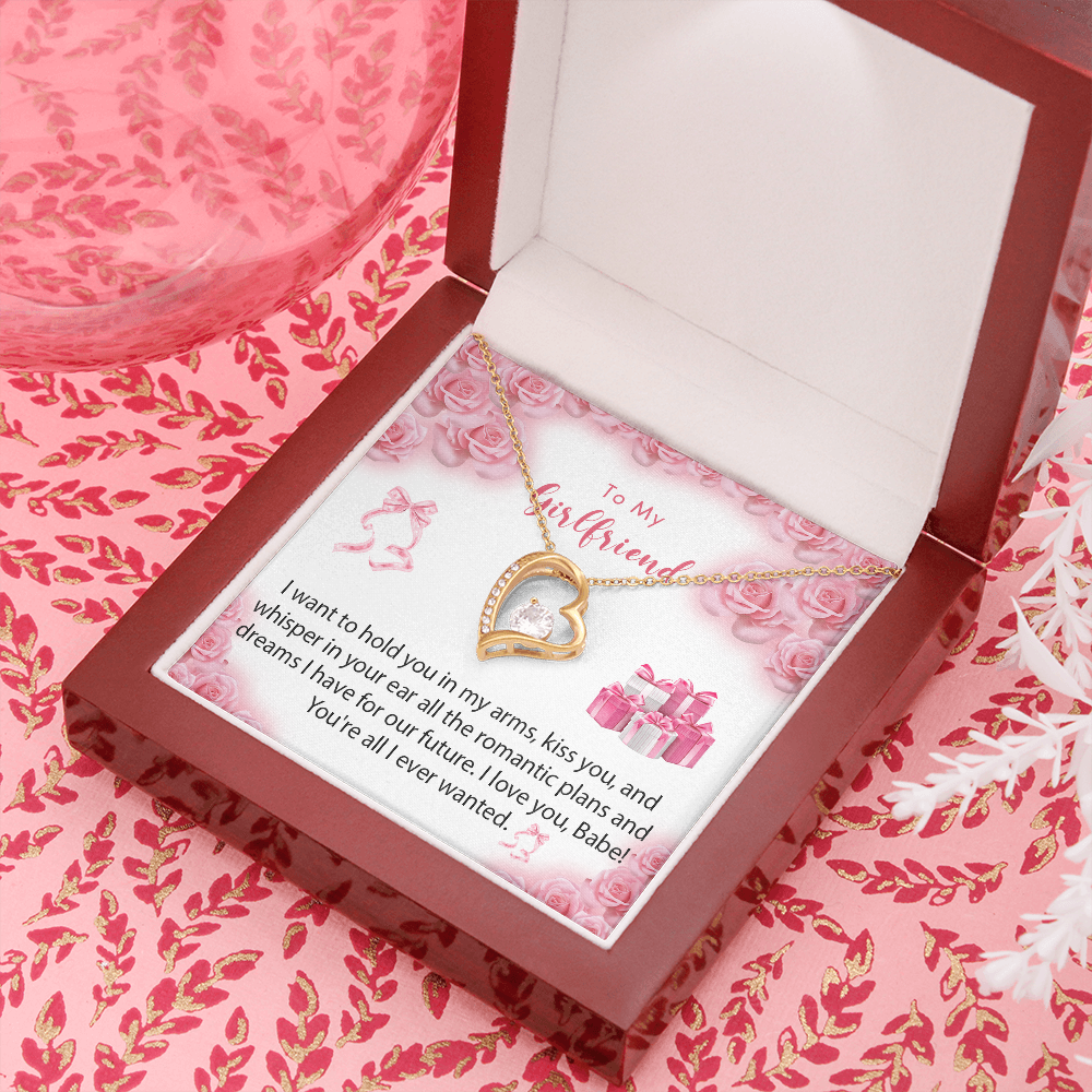 256C Necklace To My Girlfriend, Gift for Her From Boyfriend, Love Rose Gift for Girl