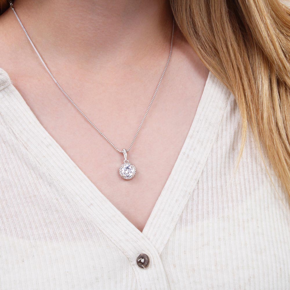 120E Necklace To My Daughter Gift From Dad, Never Forget That I LOVE YOU, Birth Gift