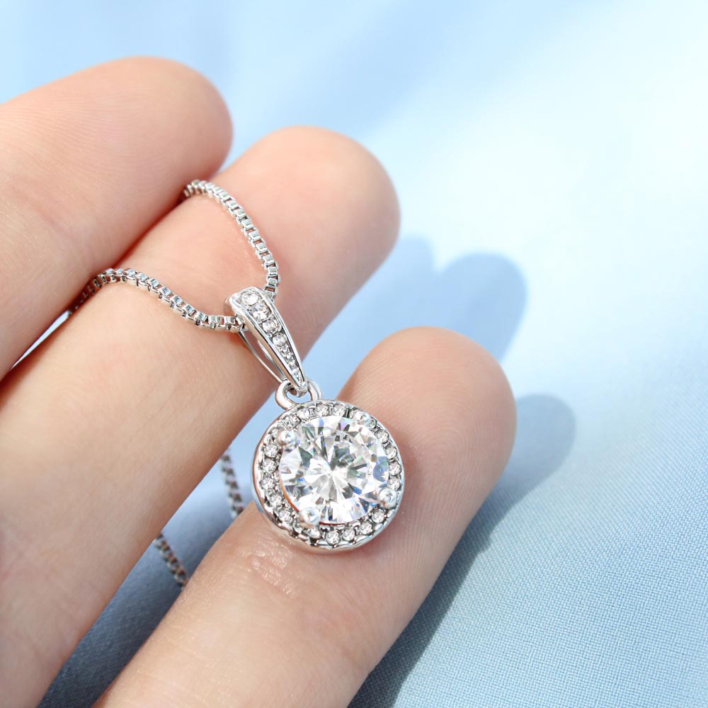 120E Necklace To My Daughter Gift From Dad, Never Forget That I LOVE YOU, Birth Gift