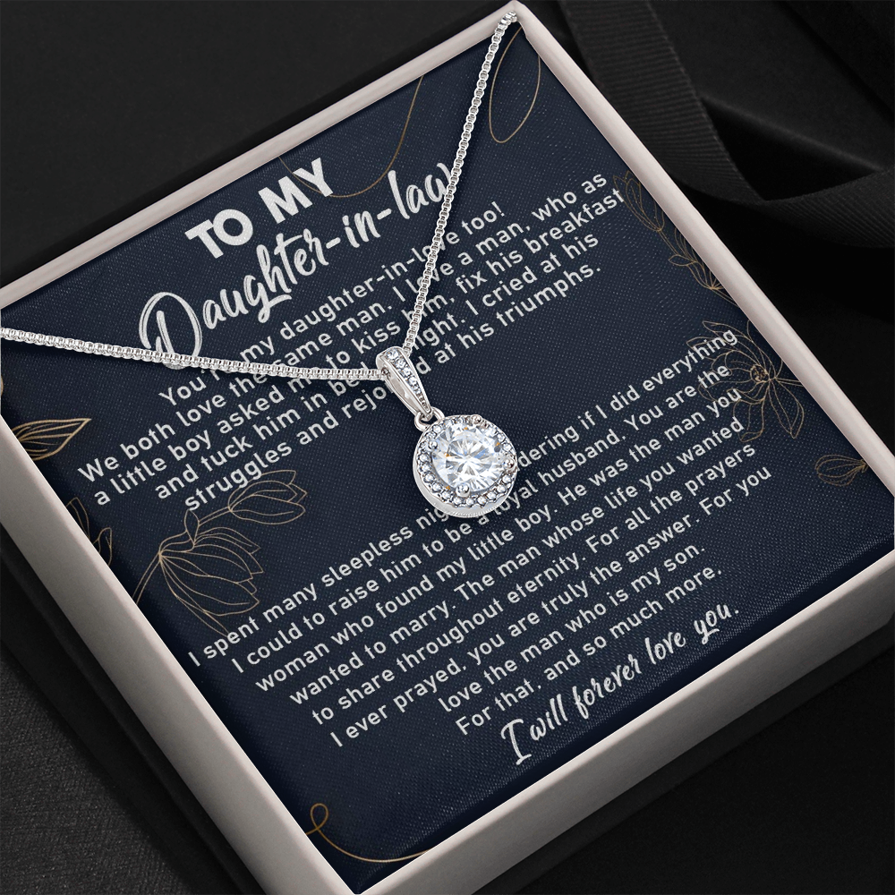 10E To My Daughter-In-Law Necklace, Gift For Daughter In Law, Daughter In Law Gifts