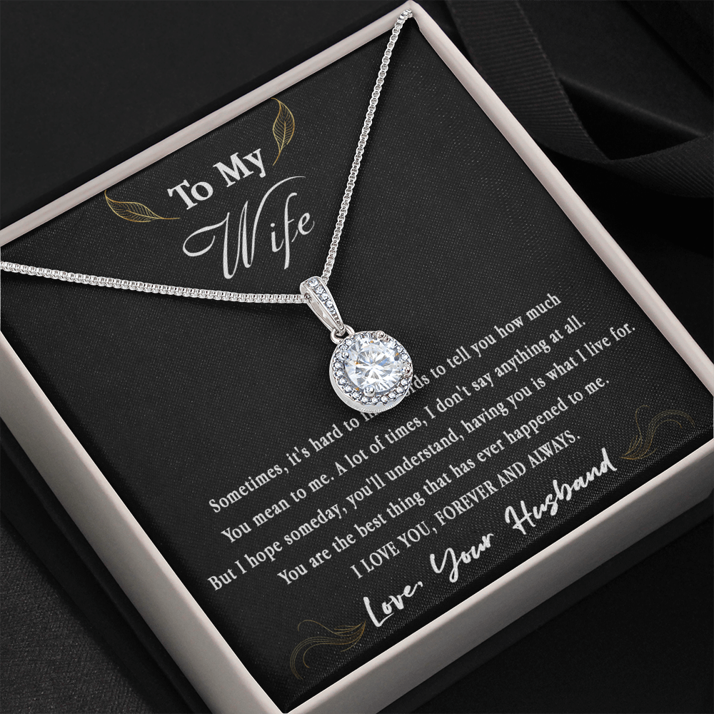 66E Love Gift To My Wife, Women Necklace for Her from Husband I LOVE YOU Forever