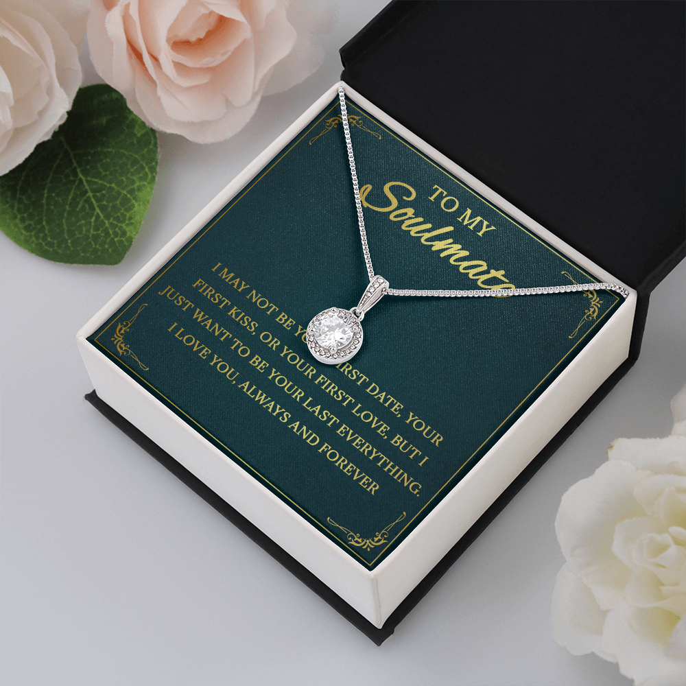 64E Necklace To My Soulmate, Love Gift for Her, Girlfriend Birthday from Husband