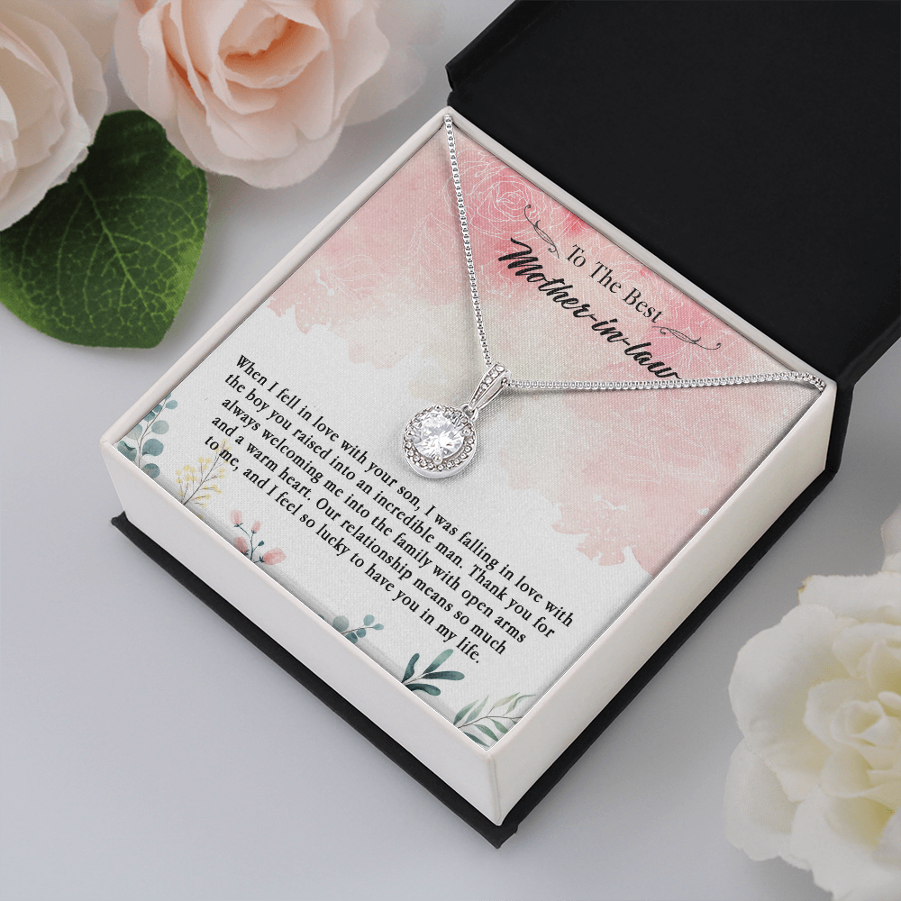 145E Necklace To The Best Mother In Law, Perfect Gift for Mom, Love You Mom Necklace