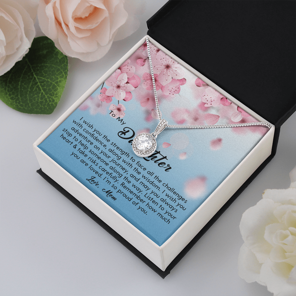 132E Necklace To My Daughter, Gift for Daughter from Mom, Daughter Birthday Gift