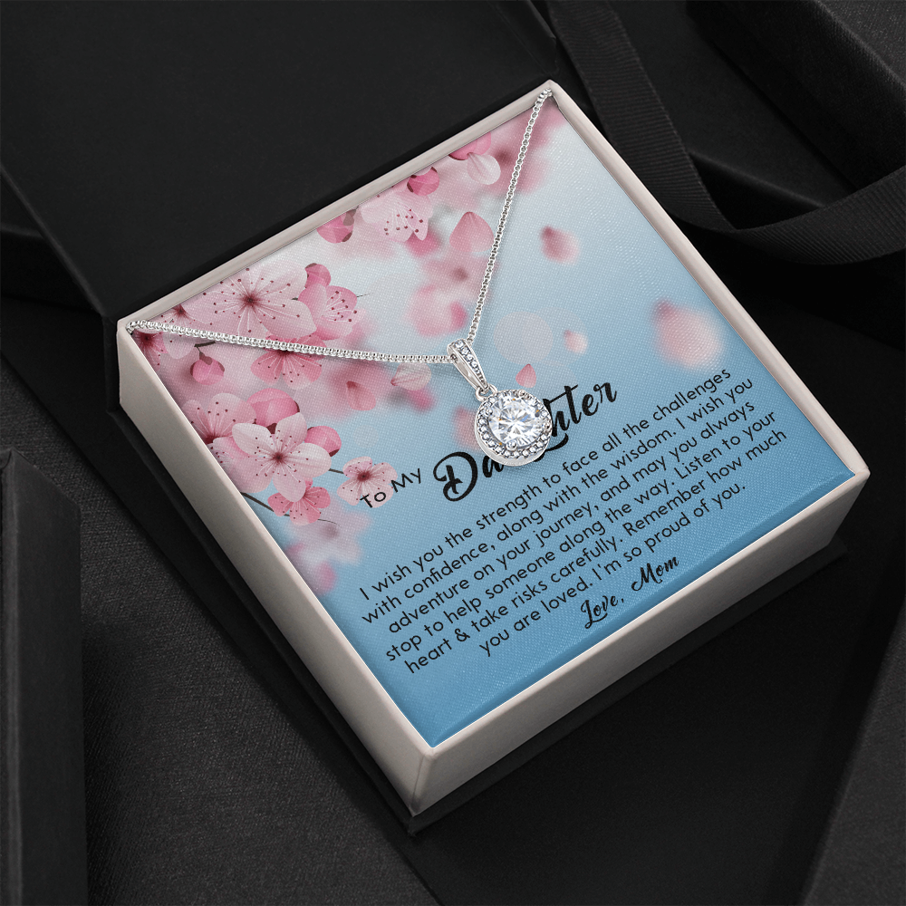 132E Necklace To My Daughter, Gift for Daughter from Mom, Daughter Birthday Gift