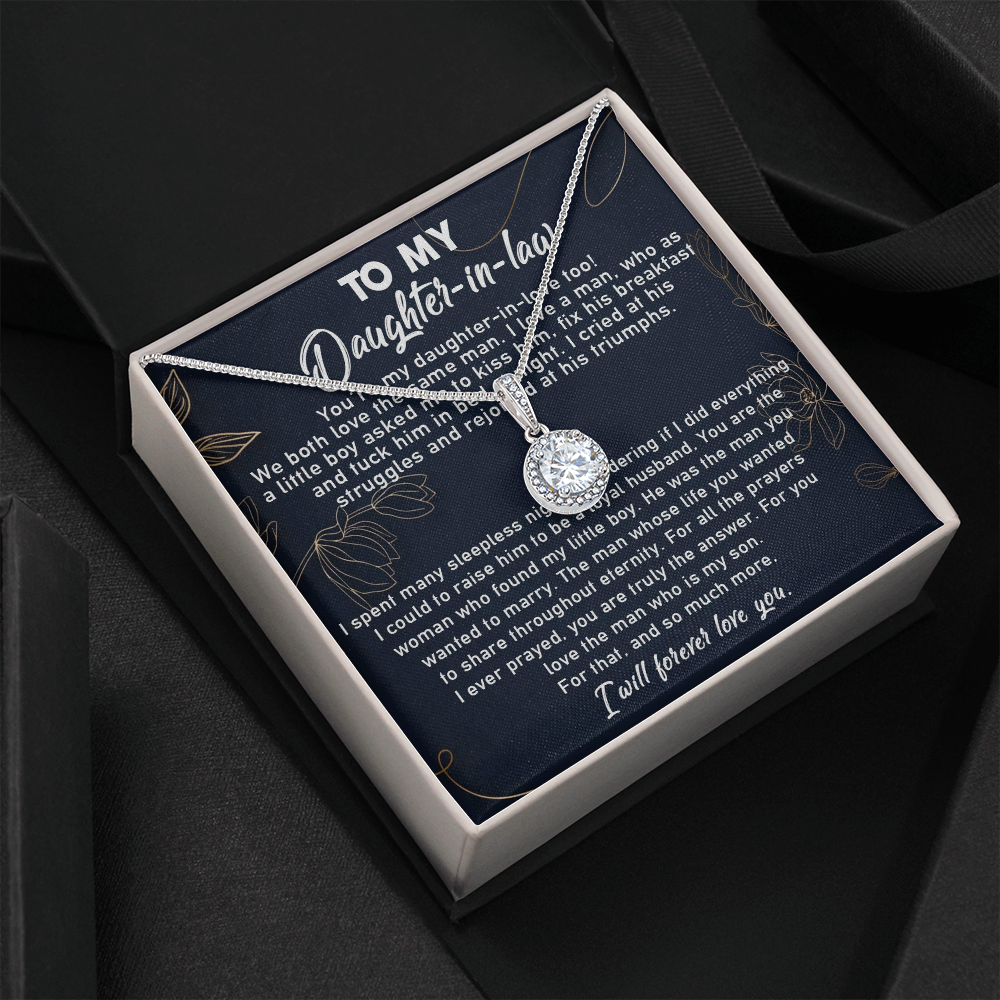 10E To My Daughter-In-Law Necklace, Gift For Daughter In Law, Daughter In Law Gifts