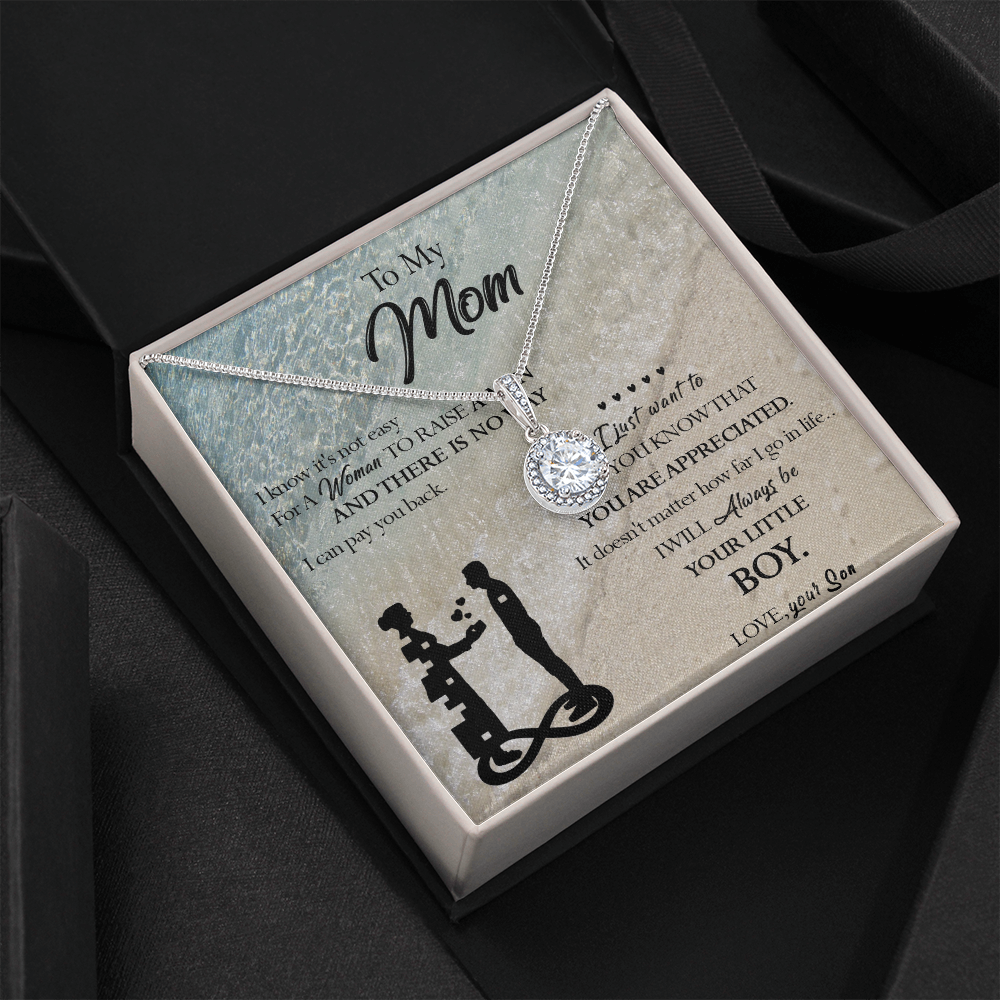 129E Necklace To My Mom, Gift for Mom from Son, Birthday Gift, Mother Necklace Gift