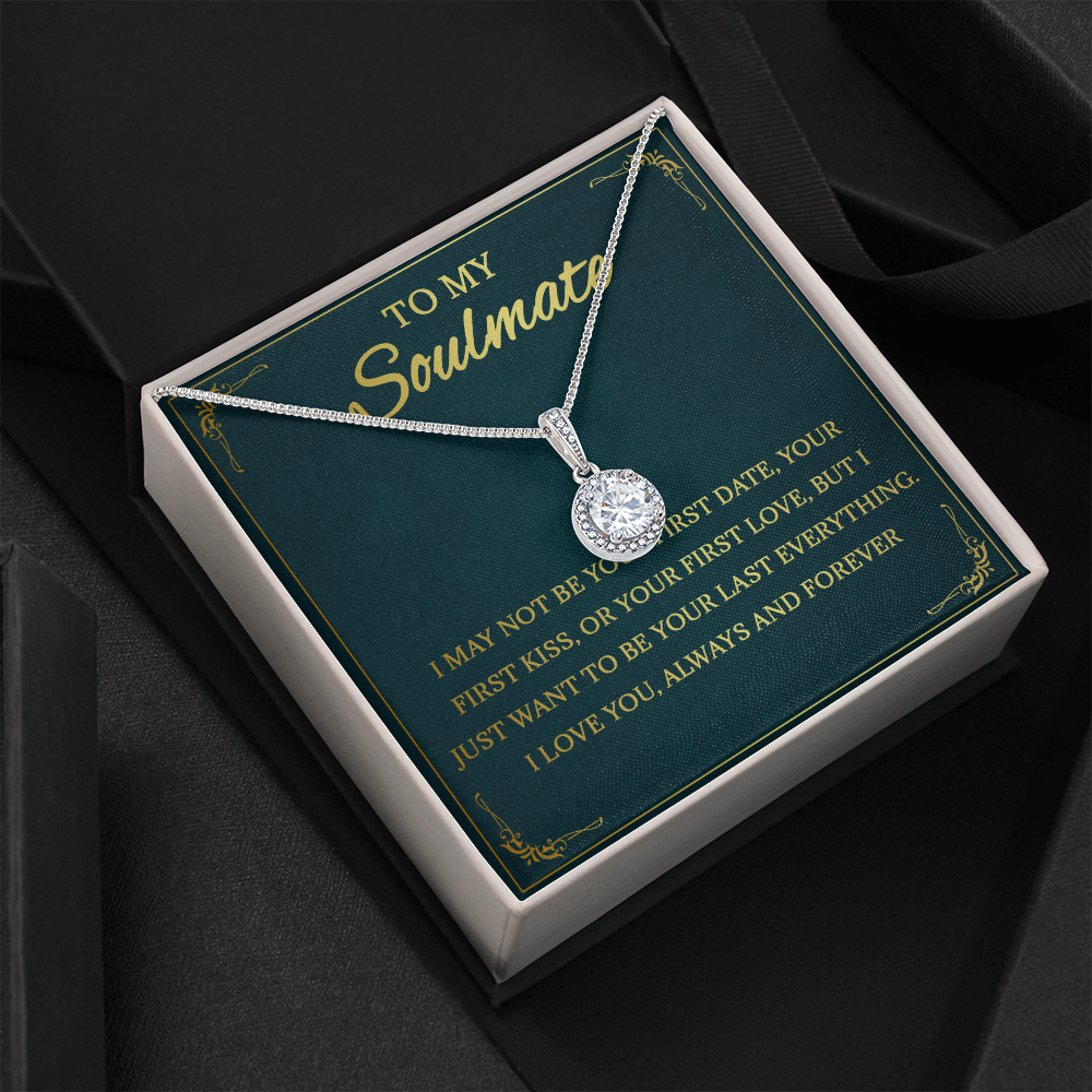 64E Necklace To My Soulmate, Love Gift for Her, Girlfriend Birthday from Husband