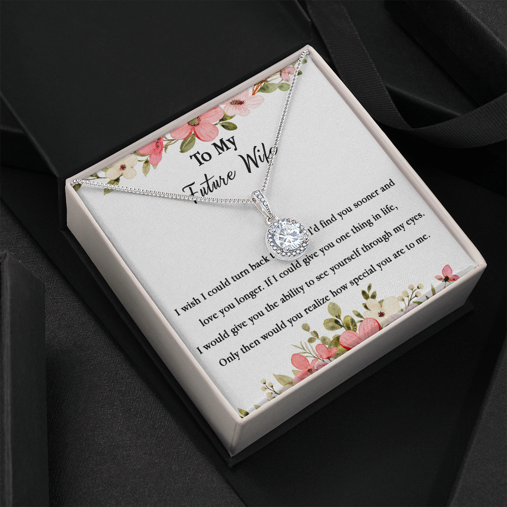 67E Necklace To My Future Wife/Girlfriend, Women Necklace for Her I LOVE YOU Forever