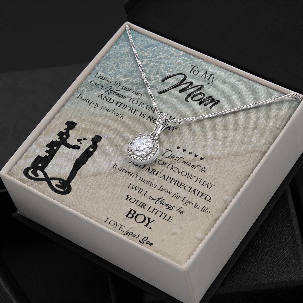 129E Necklace To My Mom, Gift for Mom from Son, Birthday Gift, Mother Necklace Gift