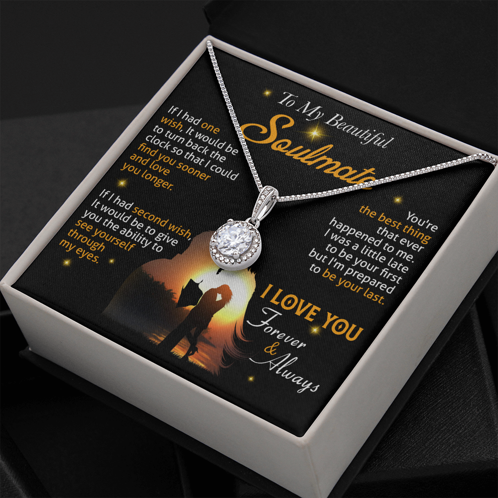 N0E To My Soulmate Necklace, Gift For Wife Girlfriend From Husband, Valentines Day