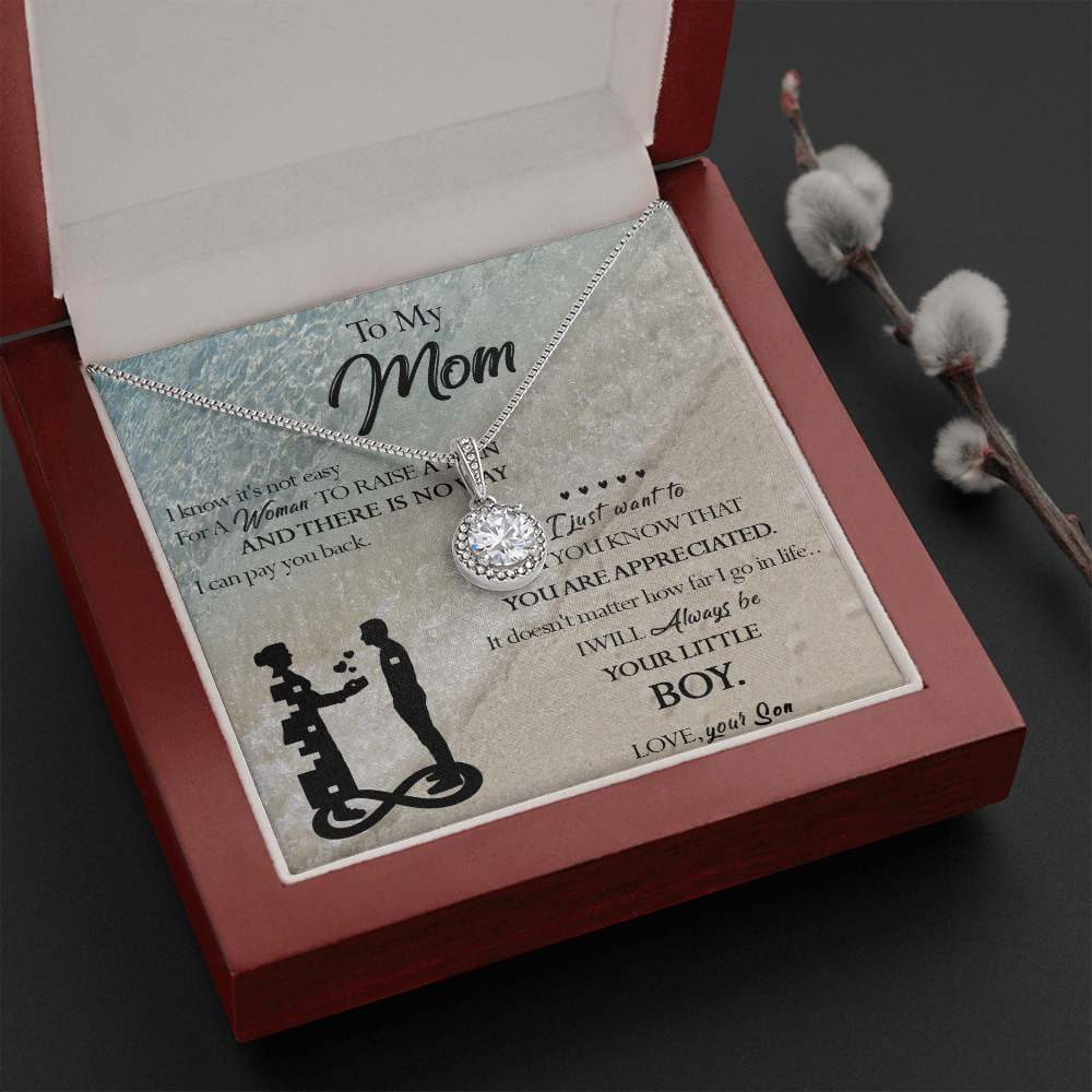 129E Necklace To My Mom, Gift for Mom from Son, Birthday Gift, Mother Necklace Gift