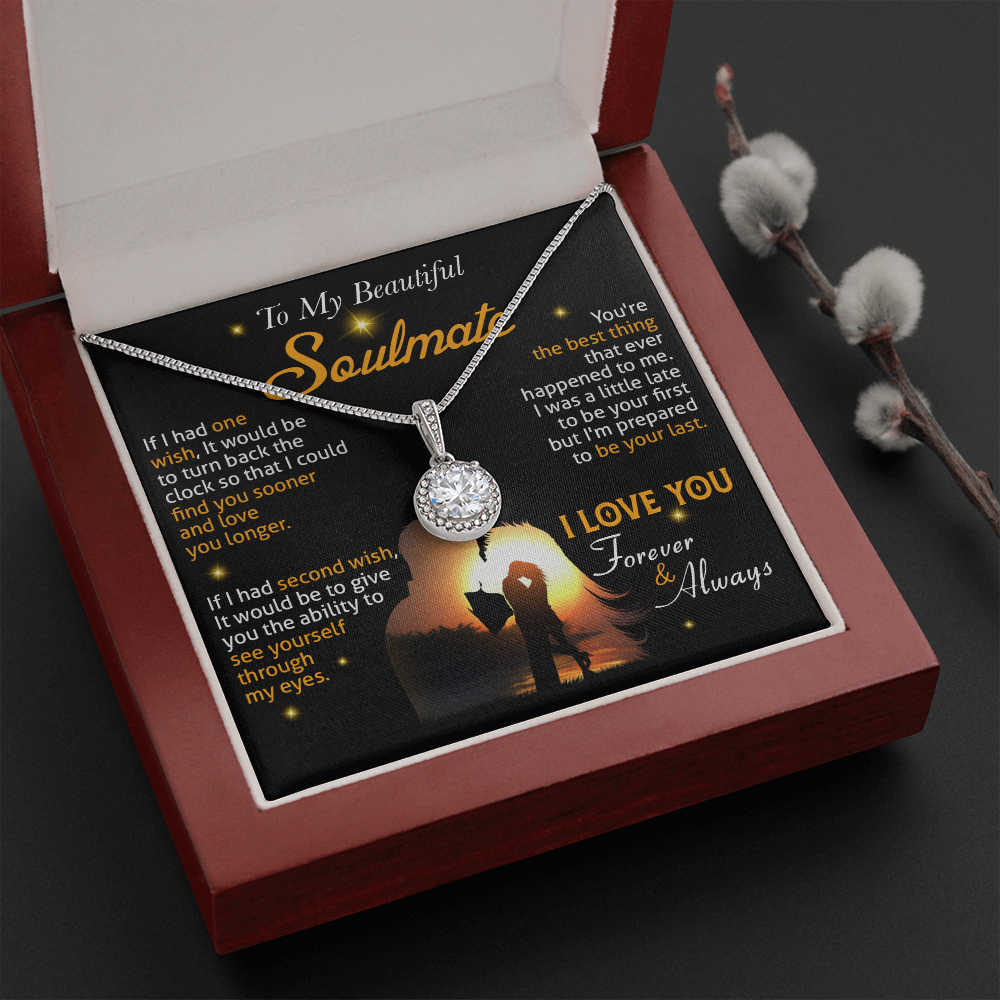 N0E To My Soulmate Necklace, Gift For Wife Girlfriend From Husband, Valentines Day