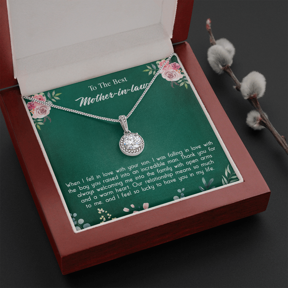147E Necklace To My Mother in Law, Mom Necklace Birthday Gift from Son/Daughter