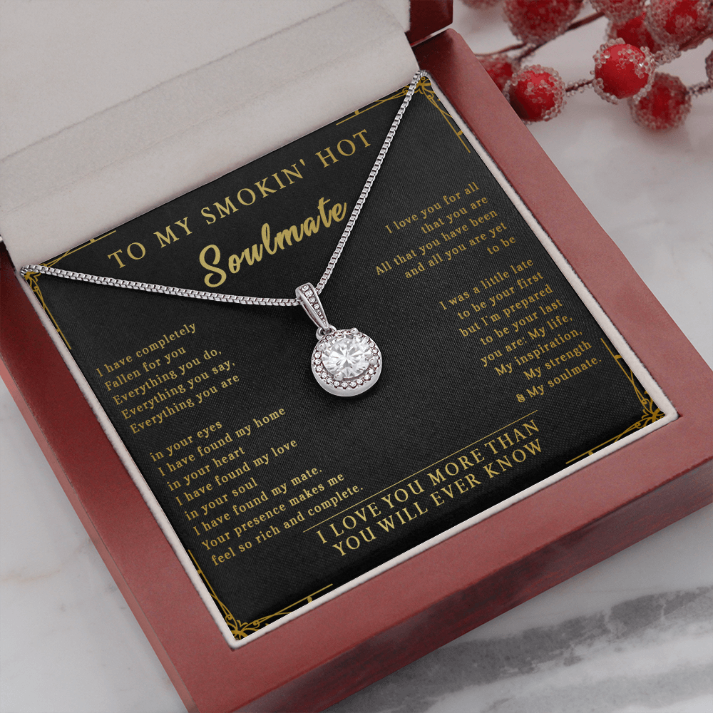 144E Necklace To My Smokin Hot Soulmate, Perfect Gift for Wife/Girlfriend, Birth Gift