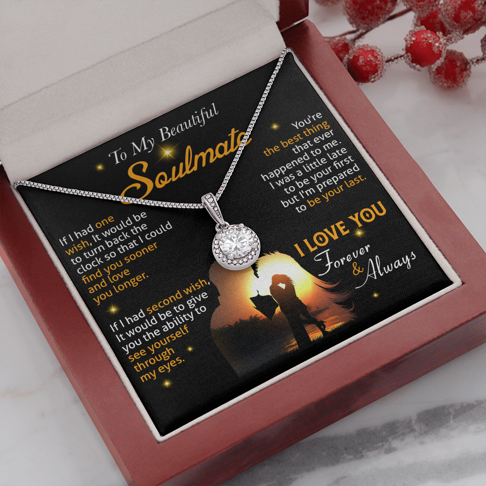N0E To My Soulmate Necklace, Gift For Wife Girlfriend From Husband, Valentines Day