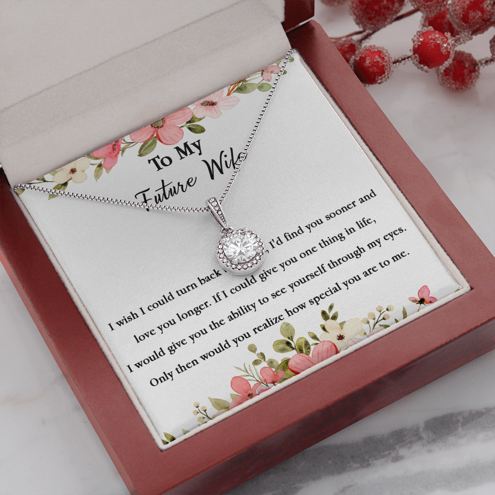 67E Necklace To My Future Wife/Girlfriend, Women Necklace for Her I LOVE YOU Forever