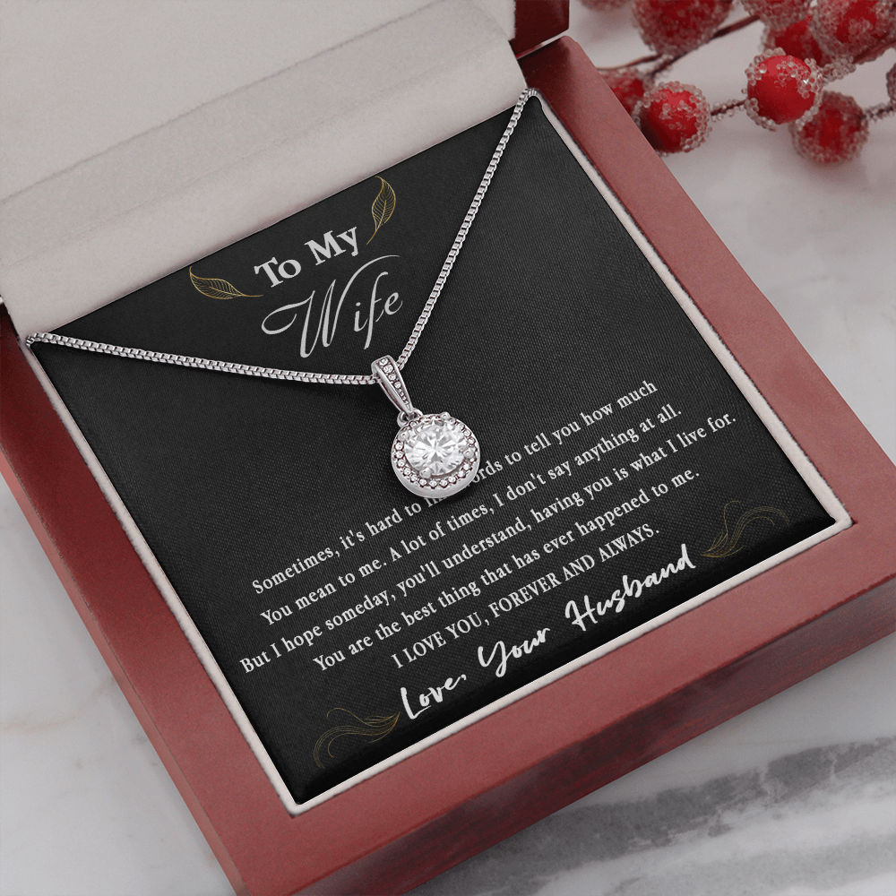 66E Love Gift To My Wife, Women Necklace for Her from Husband I LOVE YOU Forever