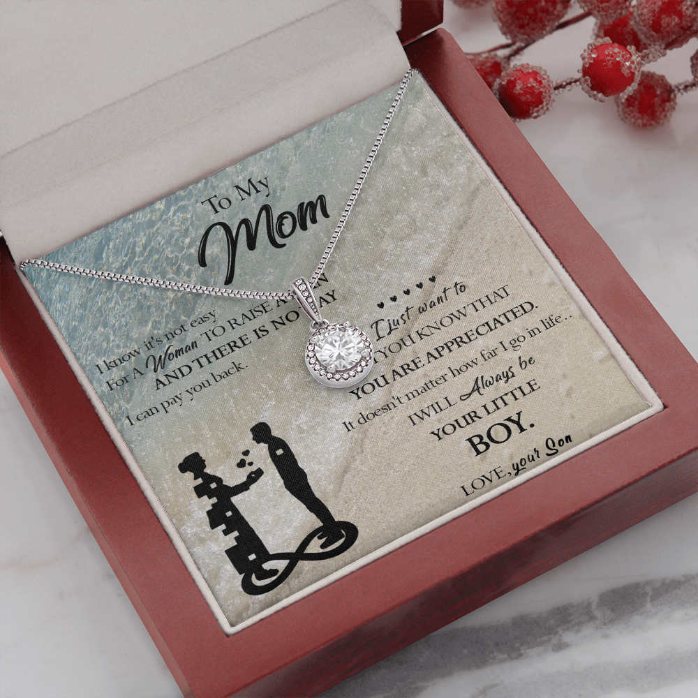129E Necklace To My Mom, Gift for Mom from Son, Birthday Gift, Mother Necklace Gift
