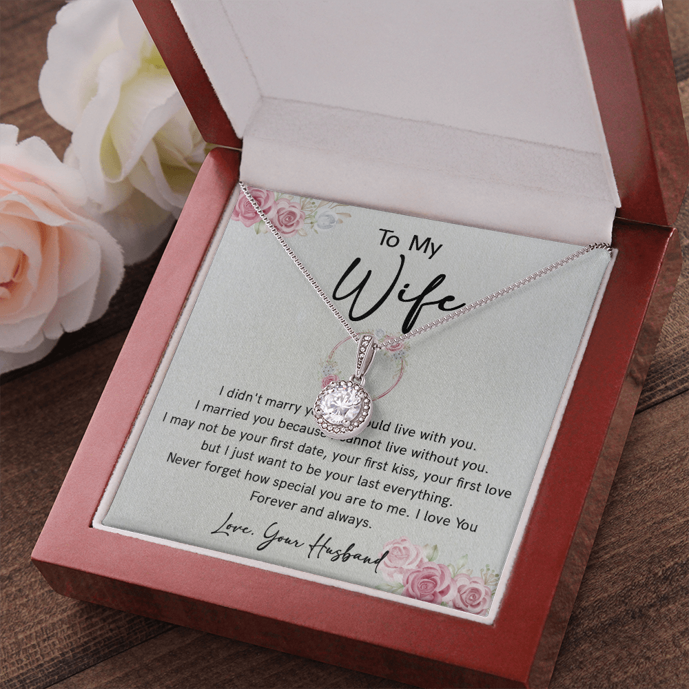 73E Necklace To Wife, Perfect Gift for Her From Husband, I LOVE YOU Forever & Always
