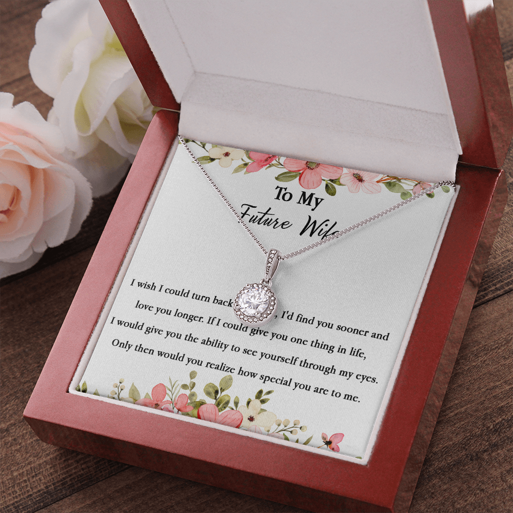 67E Necklace To My Future Wife/Girlfriend, Women Necklace for Her I LOVE YOU Forever