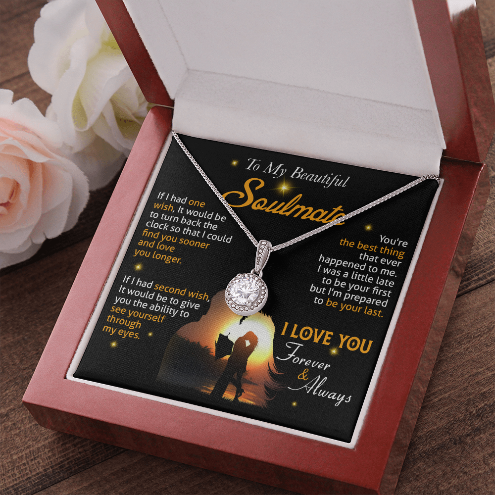 N0E To My Soulmate Necklace, Gift For Wife Girlfriend From Husband, Valentines Day