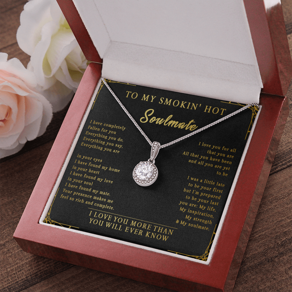 144E Necklace To My Smokin Hot Soulmate, Perfect Gift for Wife/Girlfriend, Birth Gift