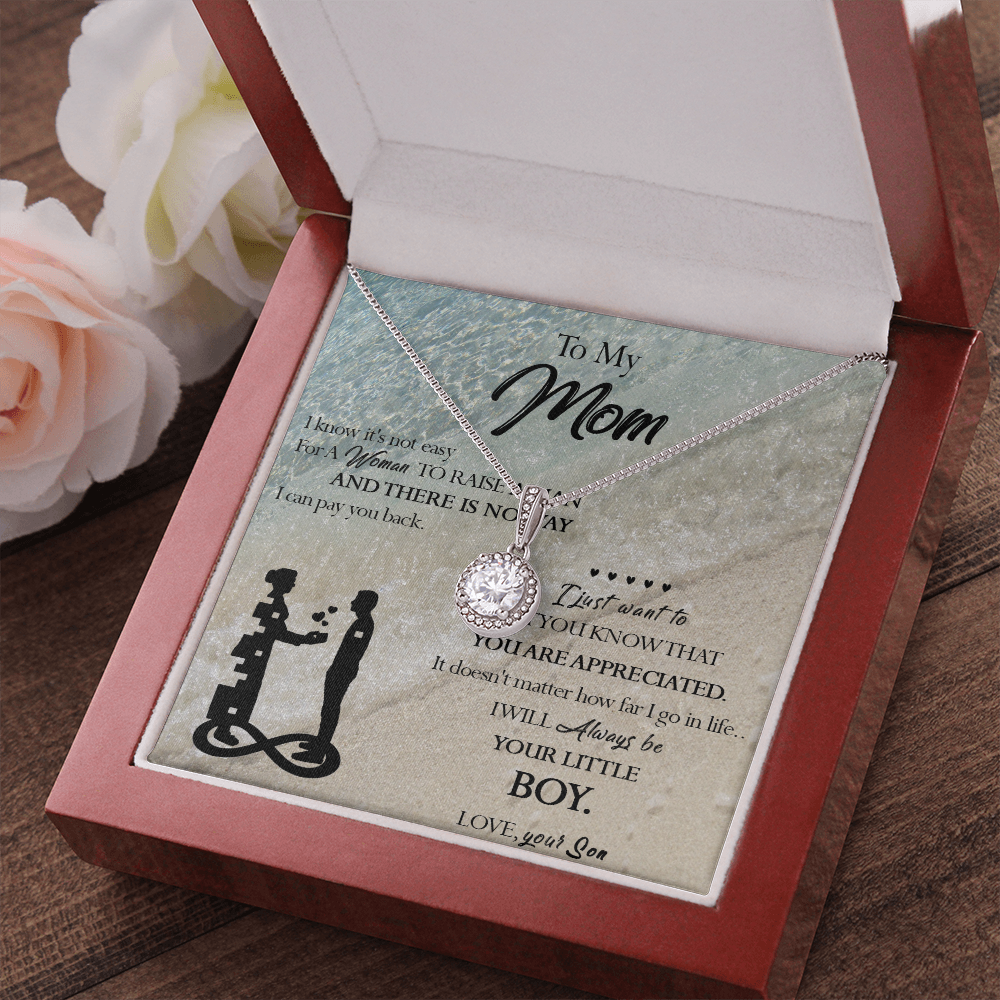 129E Necklace To My Mom, Gift for Mom from Son, Birthday Gift, Mother Necklace Gift