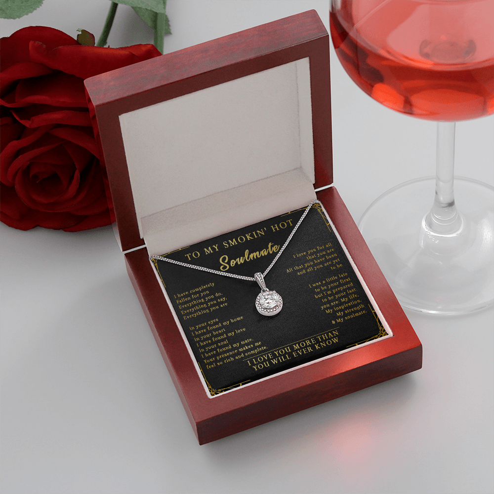 144E Necklace To My Smokin Hot Soulmate, Perfect Gift for Wife/Girlfriend, Birth Gift