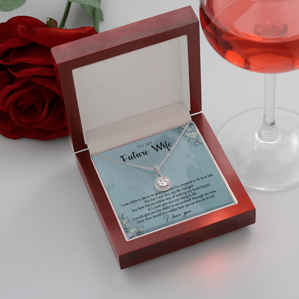 162E Necklace Gift To My Future Wife, Valentine Gift for Her, I Love You Necklace