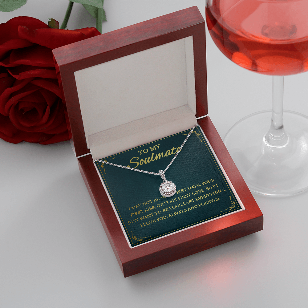 64E Necklace To My Soulmate, Love Gift for Her, Girlfriend Birthday from Husband