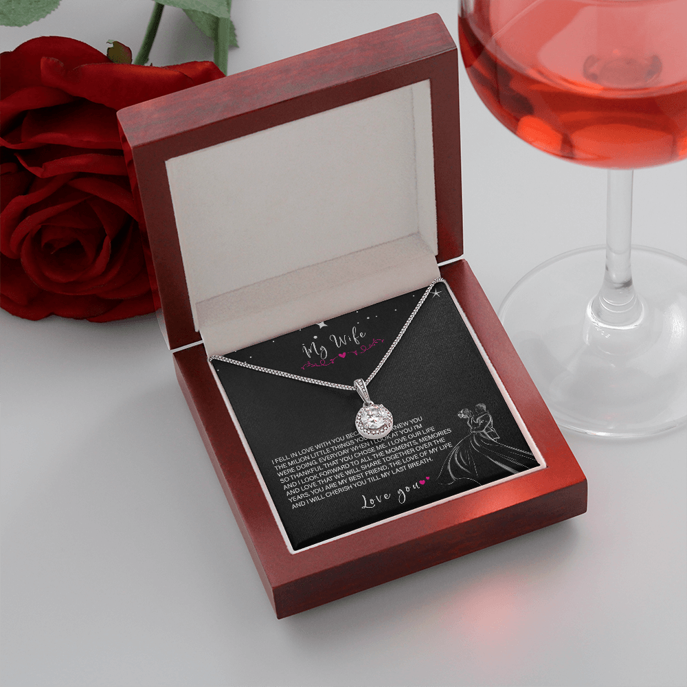 62E Love Necklace To My Wife, Gift for Her, Beautiful Wife Necklace From Husband