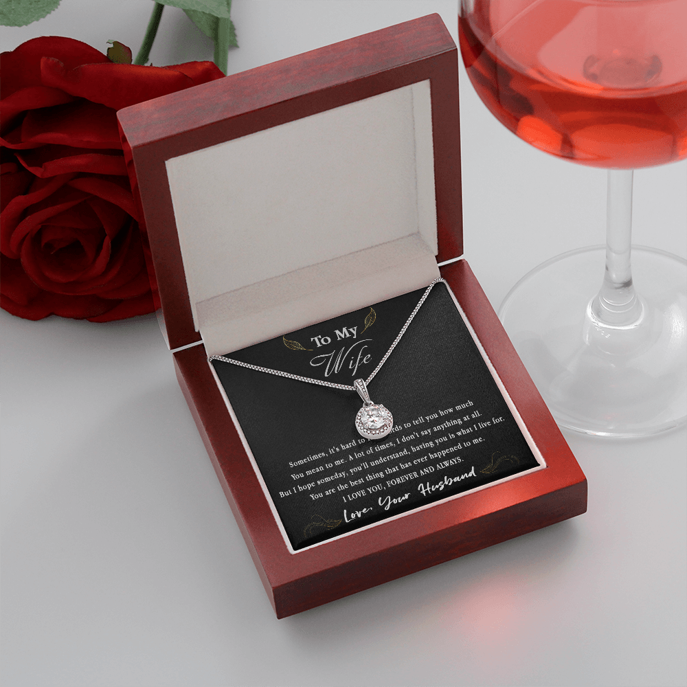 66E Love Gift To My Wife, Women Necklace for Her from Husband I LOVE YOU Forever