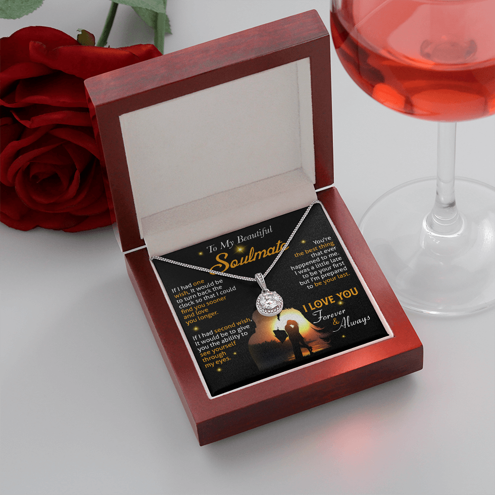 N0E To My Soulmate Necklace, Gift For Wife Girlfriend From Husband, Valentines Day