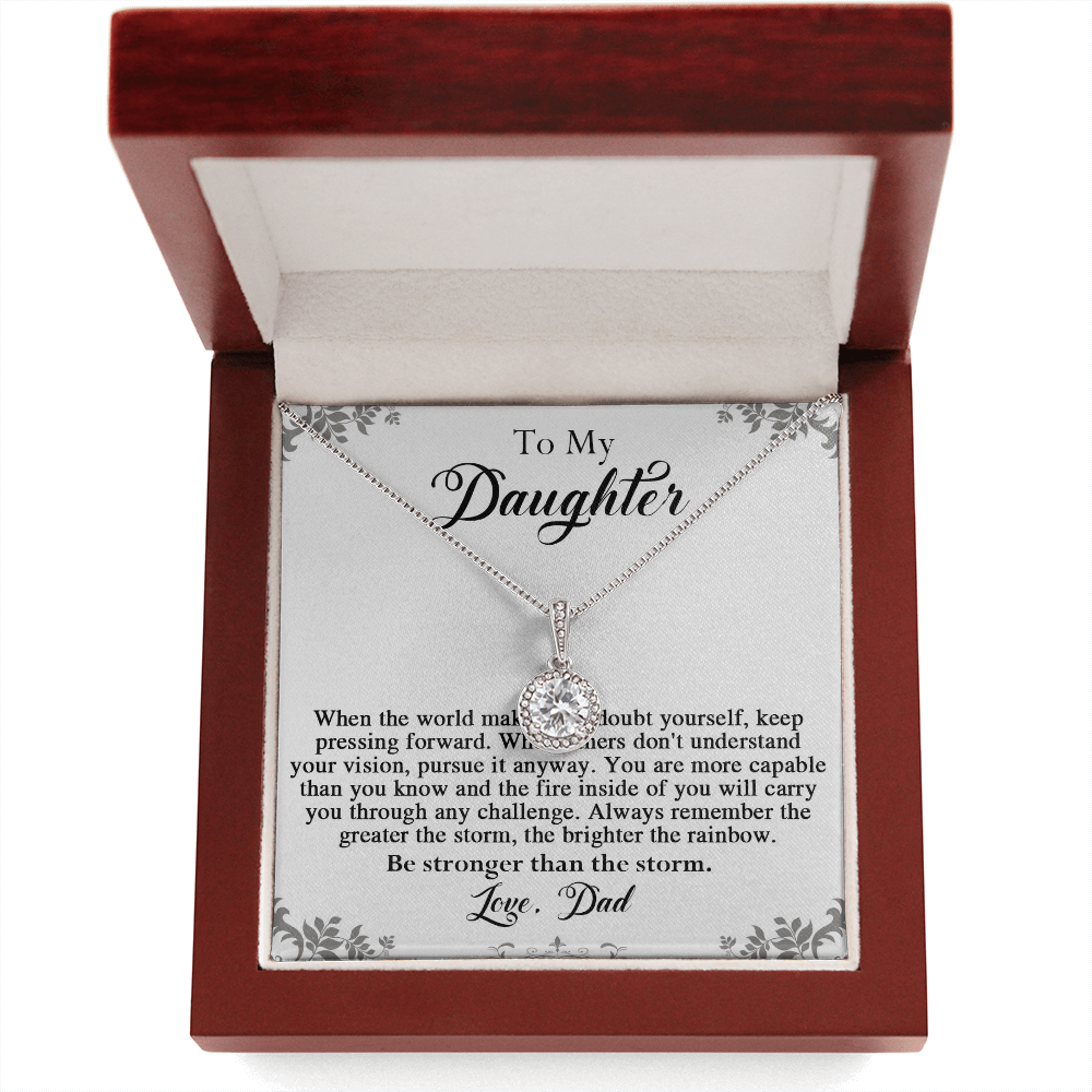 141E To My Daughter Necklace, Perfect Gift for Daughter From Dad, I Love You Daughter
