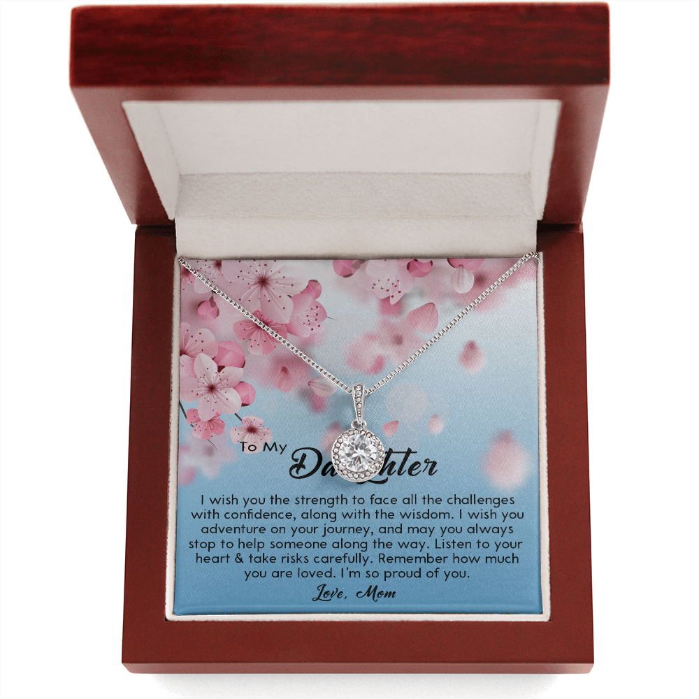 132E Necklace To My Daughter, Gift for Daughter from Mom, Daughter Birthday Gift